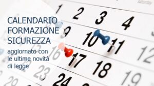 calendario dei corsi per la formazione in materia di sicurezza sul lavoro